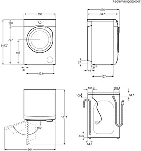 AEG Series 6000 L6FBA51480 washing machine Front-load 8 kg 1400 RPM White
