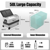 Alpicool T50 50L Compressor Car Refrigerator, Portable Camping Fridge DC 12v Freezer for TruckCampervanRVBoat